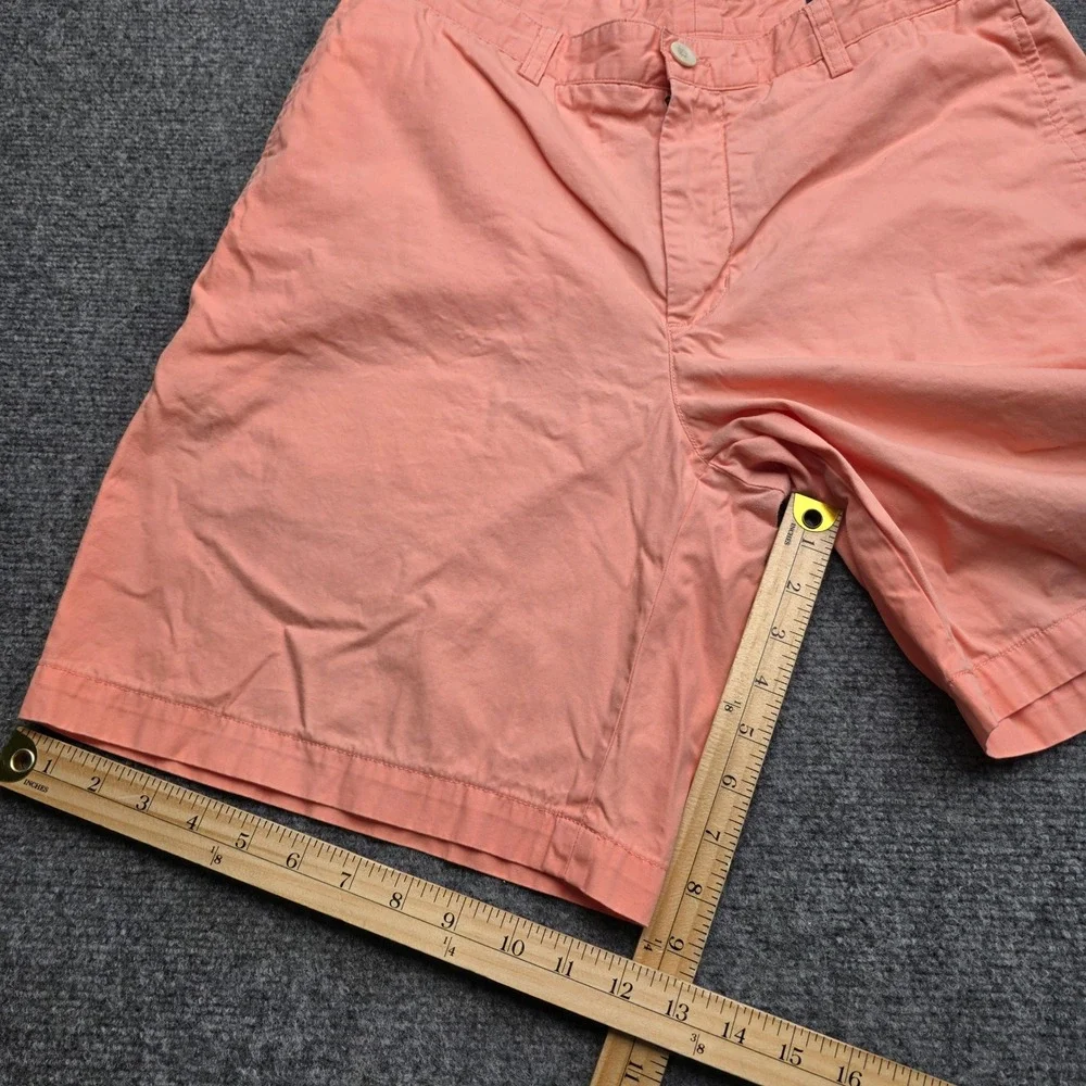 Vineyard Vines Club Shorts Mens 33 Salmon Pink Chino Cotton Solid Casual‎ Preppy